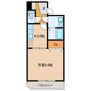 鴨江レジデンス【5階】の間取り