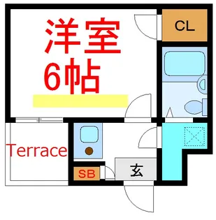 ジュネス西日暮里【1階】の間取り