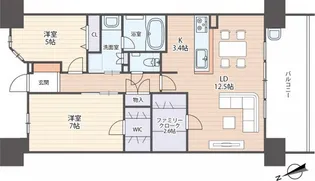 Belles西原(ベルズ西原)【15階】の間取り