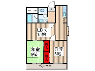 グリーンヒルハイツ【3階】の間取り