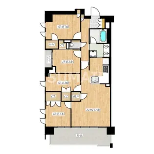 プレミスト浦和常盤SUITE【4階】の間取り