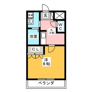 シャトーグレイス【1階】の間取り