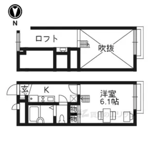 レオパレスアクシス【1階】の間取り