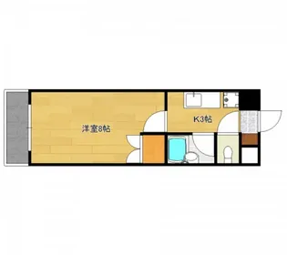 カーナ西田【1階】の間取り