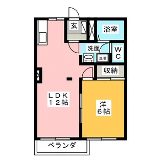 グレースマンションB【1階】の間取り