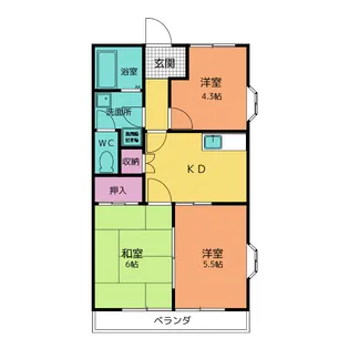 ダイアナポリス鳥居II【2階】の間取り