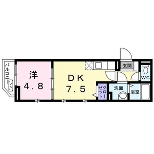 ラ・リベルテ【2階】の間取り