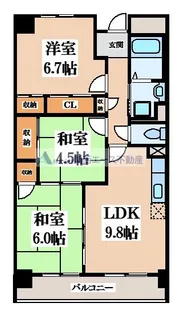 サニーヒル忍ケ丘【8階】の間取り