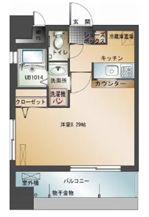 エンクレスト吉塚【8階】の間取り