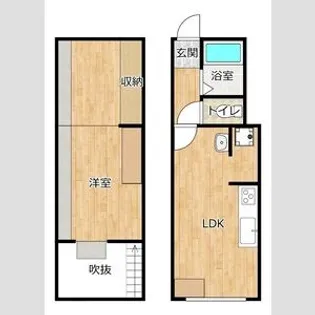 スカイライト助信【2階】の間取り