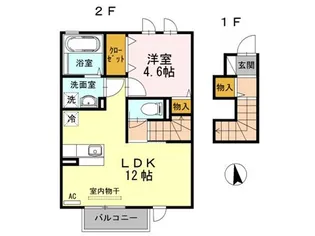 キャッスル・パルコ【2階】の間取り