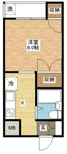 ApartmentGrus銭座【1階】の間取り
