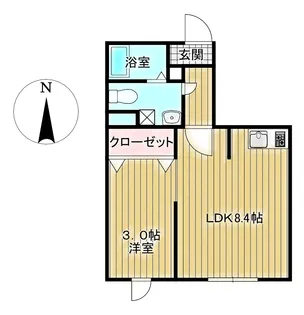Meridian利府加瀬弐番館【1階】の間取り
