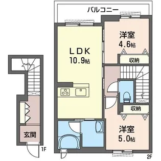 エリタージュ【2階】の間取り