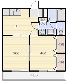 ニューウィング荒井B棟【2階】の間取り