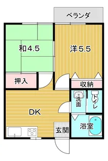 第二石雲荘【1階】の間取り