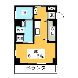 サンハイツ渡辺【5階】の間取り