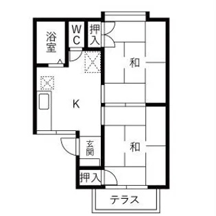 イーストパーク佐野A棟【1階】の間取り