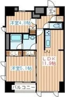 ラピスラズリ上杉【9階】の間取り
