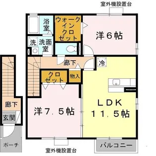 ハイツメビウス A棟の間取り