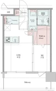 エンクレスト博多PREMIER【8階】の間取り