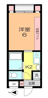 K2フラット【1階】の間取り