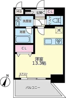 ウェルカーサ横浜中央【5階】の間取り