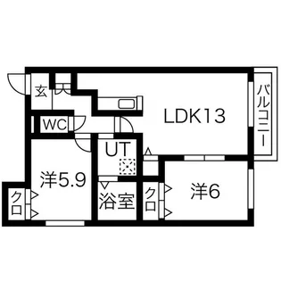 ZABO HILLS新道東 ザボヒルズ【3階】の間取り