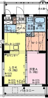 ソレアード権現【1階】の間取り