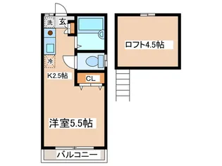 コーポ純II【2階】の間取り