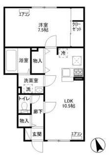 マロン・ヴローニュ【1階】の間取り