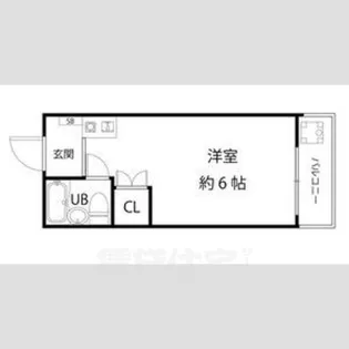 シャンブル千里山1【3階】の間取り