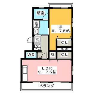 丸田マンションB【2階】の間取り