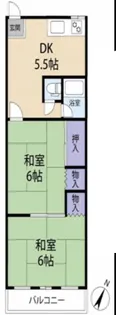小倉第六マンション【3階】の間取り