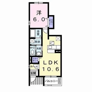 クレメント【1階】の間取り