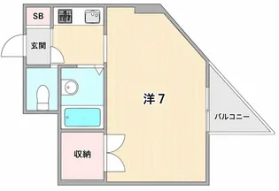 うえすとばれい【4階】の間取り