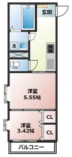ルピナス成田町【2階】の間取り