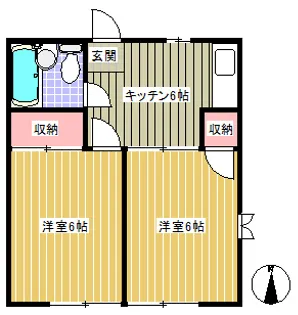奥戸ハイツ【1階】の間取り