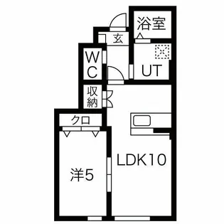 grand parece男石B【1階】の間取り