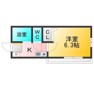 ハーモニーハイツ【2階】の間取り