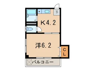 PLUMCOURT芦屋【2階】の間取り