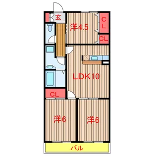 ベルグラン小野【2階】の間取り