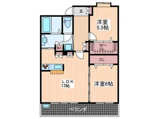ルミナスリヴサ-ジュ平和橋【4階】の間取り