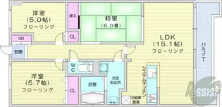 THE RESIDENCE PARK ODORIKOEN【9階】の間取り