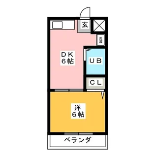 レザンドール市岡【1階】の間取り