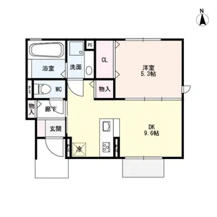 アトールさかえ【1階】の間取り