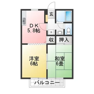 ハイツイシハラ【2階】の間取り