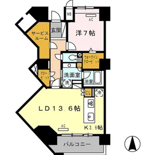 ロイヤルパークス豊洲【7階】の間取り