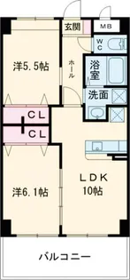 コーポYAKAびいまた【6階】の間取り