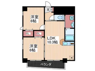 Fantasy翠町【4階】の間取り
